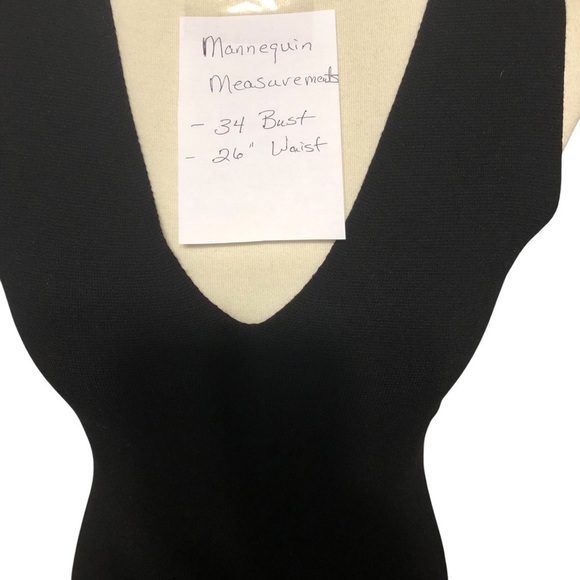 Ann Taylor Knit Stretch Dress Sz XSP Black Cut Out Back LBD Career Cocktail - Picture 9 of 11